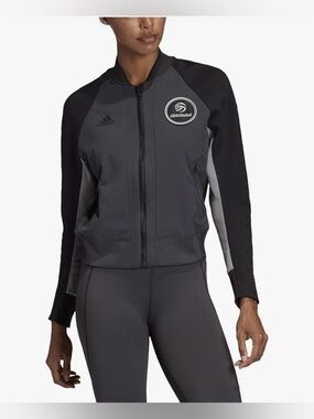 adidas Black and Gray USA Volleyball Track Jacket